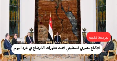 السيسي يستقبل رئيس الوزراء الفلسطيني لبحث جهود وقف إطلاق النار في غزة 5 السيسي يستقبل رئيس الوزراء الفلسطيني لبحث جهود وقف إطلاق النار في غزة